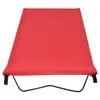 Lit de camping 180x60x19 cm Tissu Oxford et acier Rouge Voir les images du produit 2