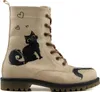 Damenschuhe Goby Schnürstiefeletten mit Katzen MAT102 36 Produktbild-Vorschau 3