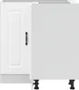 A white kitchen corner base cabinet with a black handle. Anteprima dell’immagine prodotto