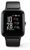 A close-up, front-facing view of a black smartwatch displaying its screen with various health and time metrics. Podgląd zdjęcia produktu