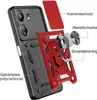 An exploded view of a phone case with labels pointing to its different components. Produktbild-Vorschau