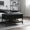 vidaXL Lavica na topánky čierna 82x42x45 cm Materiál na Náhľad obrázku produktu 3