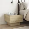 vidaXL Nachttisch mit Infinity-LED Sonoma-Eiche 40x40x30 cm Produktbild-Vorschau 4