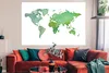 MuchoWow® Poster Weltkarte - Aquarell - Grün 180x120 cm - Produktbild-Vorschau 2