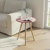Carenza Home Beistelltisch Rund Rosa Dreibein Holzbeine Produktbild-Vorschau 4