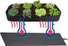 A heating mat is shown below a raised garden bed, with thermometers indicating heat rising from the mat to the garden bed. Anteprima dell’immagine prodotto