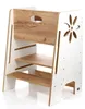 Kids Helper Doppel Lernturm Weiß Eiche Montessori Produktbild-Vorschau 1