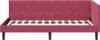 vidaXL Eckbettgestell mit Kopfteil Weinrot 90 cm x 190 cm Produktbild-Vorschau 5