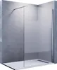 A modern shower enclosure with a frosted glass panel, installed in a bathroom with concrete-effect walls. Anteprima dell’immagine prodotto