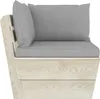 vidaXL Garten-Paletten-Ecksofa mit Kissen Imprägniertes Produktbild-Vorschau 3