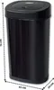 A black sensor trash can with dimensions indicated. Náhľad obrázku produktu