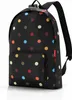 A black backpack with colorful polka dots. Produktbild-Vorschau