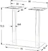Base per tavolo doppia in acciaio inox SH-3003-1/S, per Anteprima dell’immagine prodotto 2