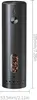 A black electric pepper grinder with a clear window showing peppercorns, with dimensions indicated by measurement lines and text. Náhľad obrázku produktu
