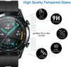 A smartwatch with protective glass features highlighted by icons and text. Produktbild-Vorschau