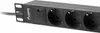 LANBERG 10" PDU-Steckdosenleiste 1U 3x Schuko 2m  sw Produktbild-Vorschau 3