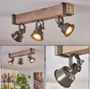 Villanuova moderne Deckenlampe aus Metall/Holz in Produktbild-Vorschau 1