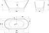 Mexen Montana freistehende Badewanne 180 x 90 cm, weiß, Produktbild-Vorschau 6