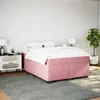 Boxspringbett mit Matratze Rosa 140x190 cm Samt Produktbild-Vorschau 3