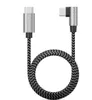 A USB-C to USB-C cable with a 90-degree angled connector. Produktbild-Vorschau