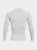 A white long-sleeved compression shirt is shown from the back against a plain white background. Produktbild-Vorschau
