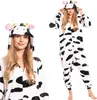 Nikcorp Oblek Pyžamo Dámské Dětské Onesie Kráva Černá a Náhled obrázku produktu 1
