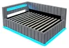 Gestoffeerd bed 140x200 cm, slaapbank met LED-verlichting, Productafbeelding-voorbeeld 10