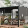 Outsunny Pavillon ca. 3,5 x 3 m Pergola, Terrassendach Produktbild-Vorschau 4