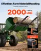 A tractor loader lifting a large log with pallet forks. Náhľad obrázku produktu