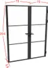 Komplette 2-flügelige Tür aus Aluminium und gehärtetem Glas Produktbild-Vorschau 6