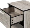 Close-up view of an open drawer of a nightstand. Produktbild-Vorschau