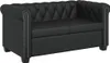 A black Chesterfield sofa. Produktbild-Vorschau