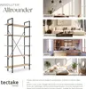 A collage showing a shelf unit and lifestyle images of the shelf unit in different rooms. Náhled obrázku produktu