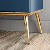 Highboard mit Glastüren in dunkelblau mit goldfarbenen Produktbild-Vorschau 5