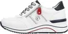 A side view of a white sneaker with navy and red accents. Produktbild-Vorschau