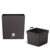 Bloempot, rietenlook, bruin, vierkant, 32x32x32,5 cm, Productafbeelding-voorbeeld 1