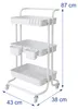 Carrello Relaxdays, 3 ripiani, carrello multiuso, per Anteprima dell’immagine prodotto 4