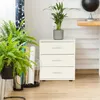 ML-Design Nachttisch mit 3 Schubladen, Weiß, aus Holz, Produktbild-Vorschau 1
