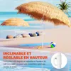 KINGSLEEVE® Parasol inclinable Hawaii 192 cm naturel Voir les images du produit 2