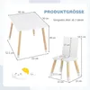 COSTWAY 3-dielna detská súprava z dreva, detský stôl s 2 Náhľad obrázku produktu 3