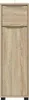 A tall, narrow cabinet with a wood-grain finish. Podgląd zdjęcia produktu