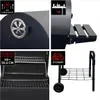 A collage of four images showing different aspects of a charcoal grill. Voir les images du produit