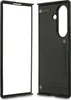 A black phone case is shown from the back, with a separate frame in front of it. Náhled obrázku produktu