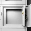 Plechová policová skříň s vitrínou, zásuvkami a trezorem Náhled obrázku produktu 4