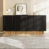 Merax Buffet moderne avec 4 portes imitation bois, design Voir les images du produit 2