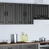 vidaXL Küchen-Hängeschrank Lucca Schwarz Holzwerkstoff Produktbild-Vorschau 3
