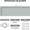 Wiltec Bâche de camion 3 x 6m Grise 650 g/m² Polyester Voir les images du produit 3