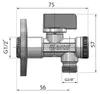 Arco Eckventil A-801/2"x 3/8" mit Filter, Anti-Kalk, Chrom Produktbild-Vorschau 4