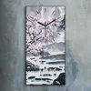 Wanduhr Leinwand Bild Uhr 30x60 Chinesisch Landschaft Produktbild-Vorschau 2