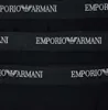 Close-up of black fabric with repeating Emporio Armani logos. Produktbild-Vorschau